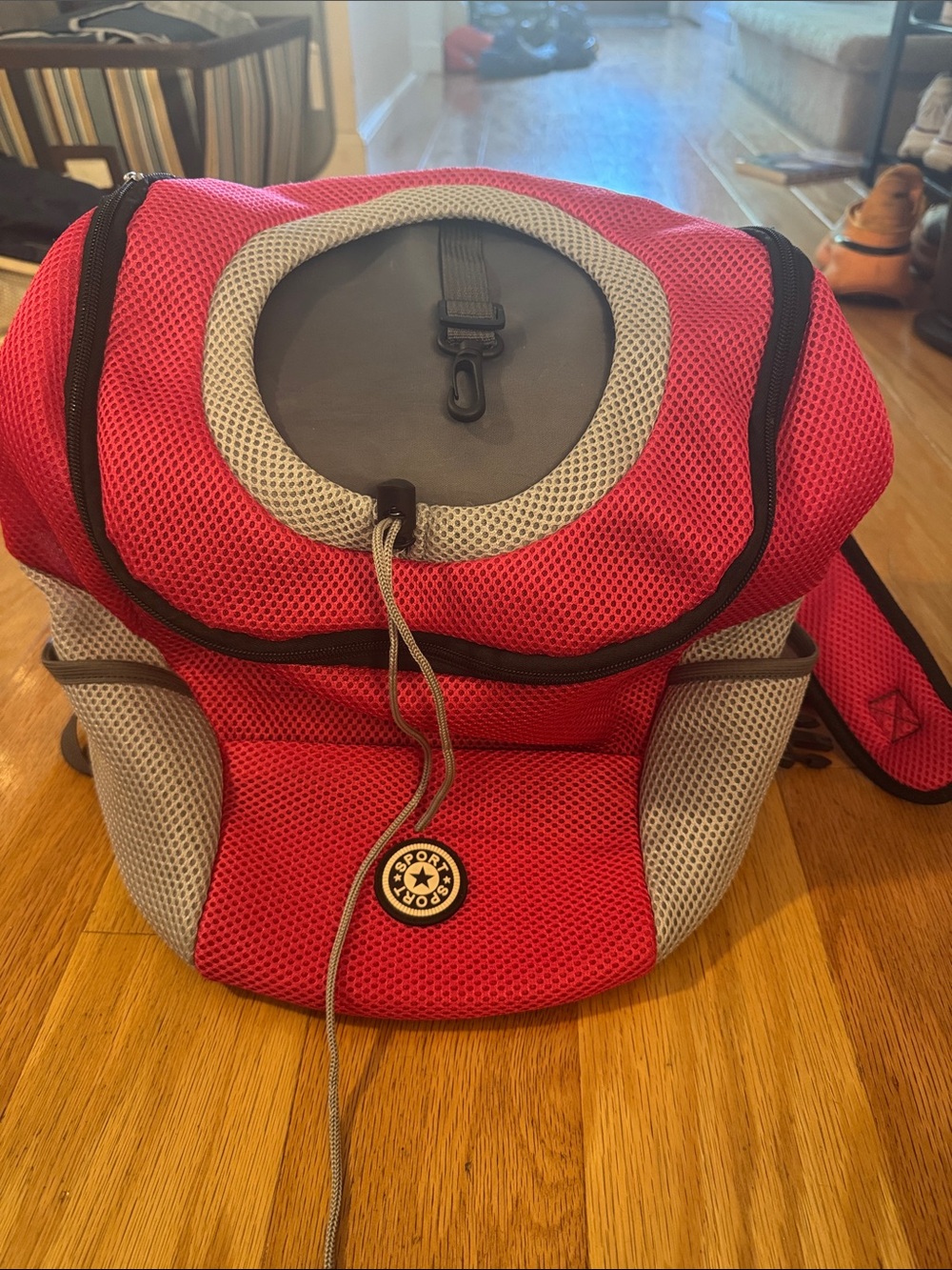 Pink and Gray dig carrier Backpack